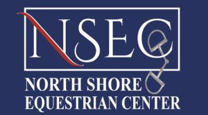 navy and red logo for North Shore Equestrian Center